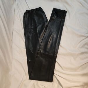 Wilfred Free Black Pleather Leggings size S